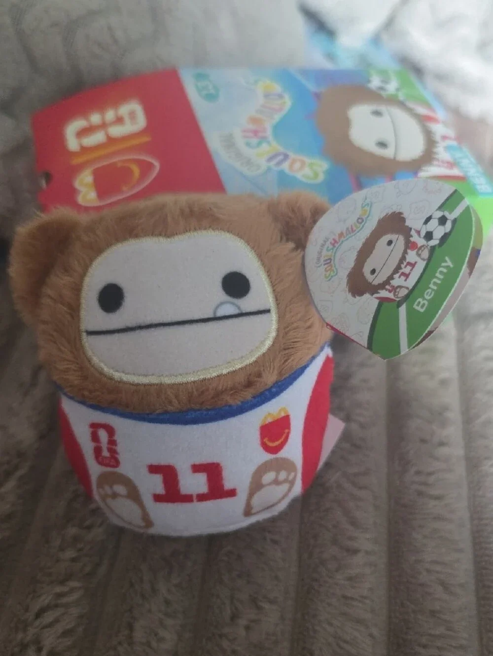 Squishmallows Benny Plush - Brown, White, Black
